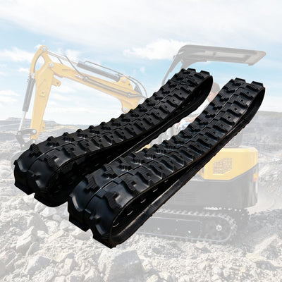 GIYI 2 Pack Rubber Track 180x72x37 for 1 Ton Mini Excavators, 7 inch Mini Skid Steer Tracks Suitable for Construction Machinery Track Replacement Part, USA Stock