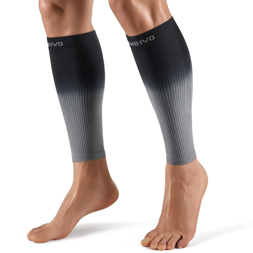 Gradient Calf Compression Sleeves, 20-30 mmHg Medical Footless Compression Socks for Shin Splints, Leg Fatigue