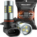 H10/9145/9140 LED Fog Light Bulbs, 6000K Xenon White, 27 SMD Chips, 360-degree Illumination, Non-polarity, Pack of 2