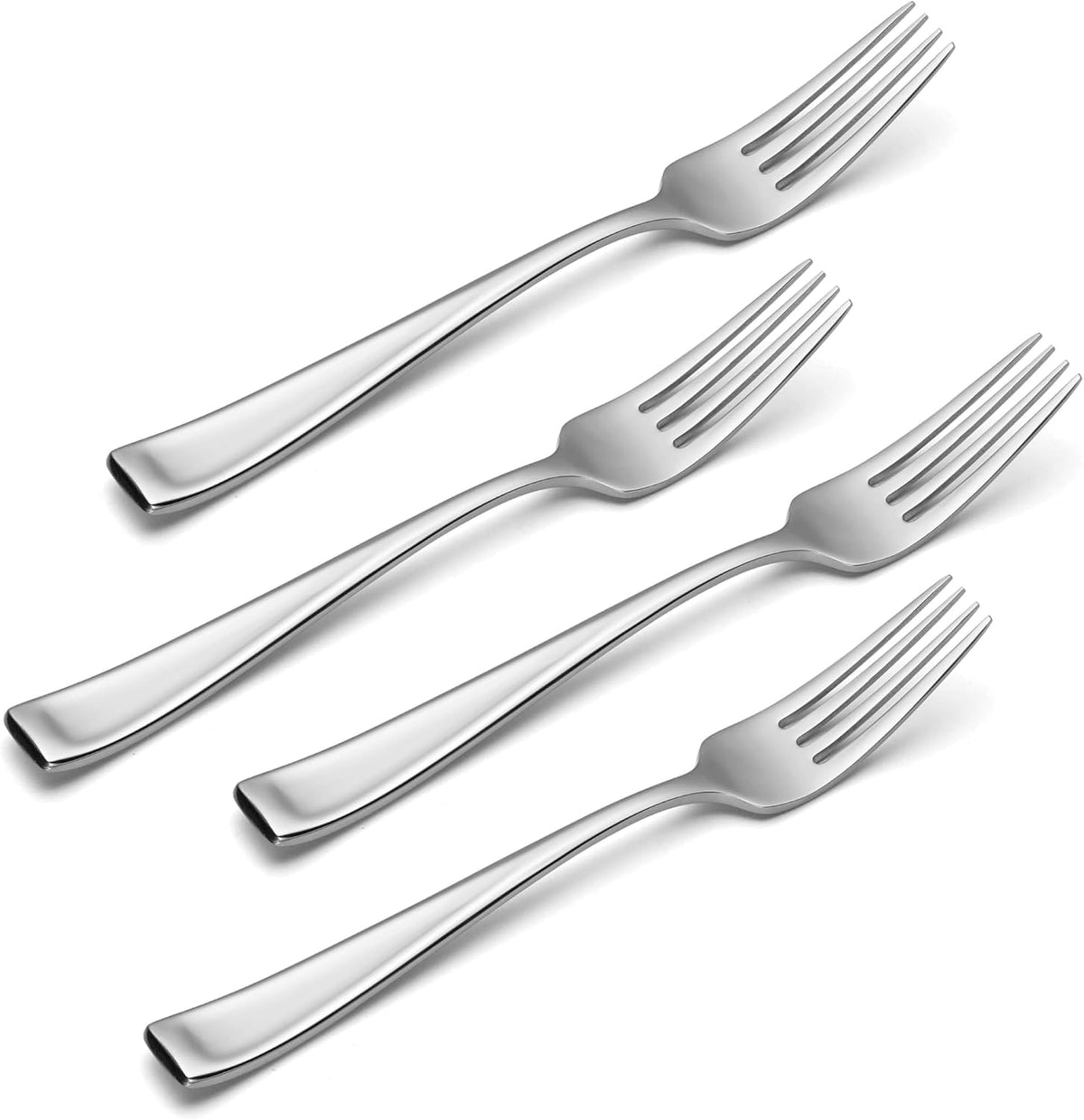 Moda Dinner Forks Silverware Set for 4, Flatware