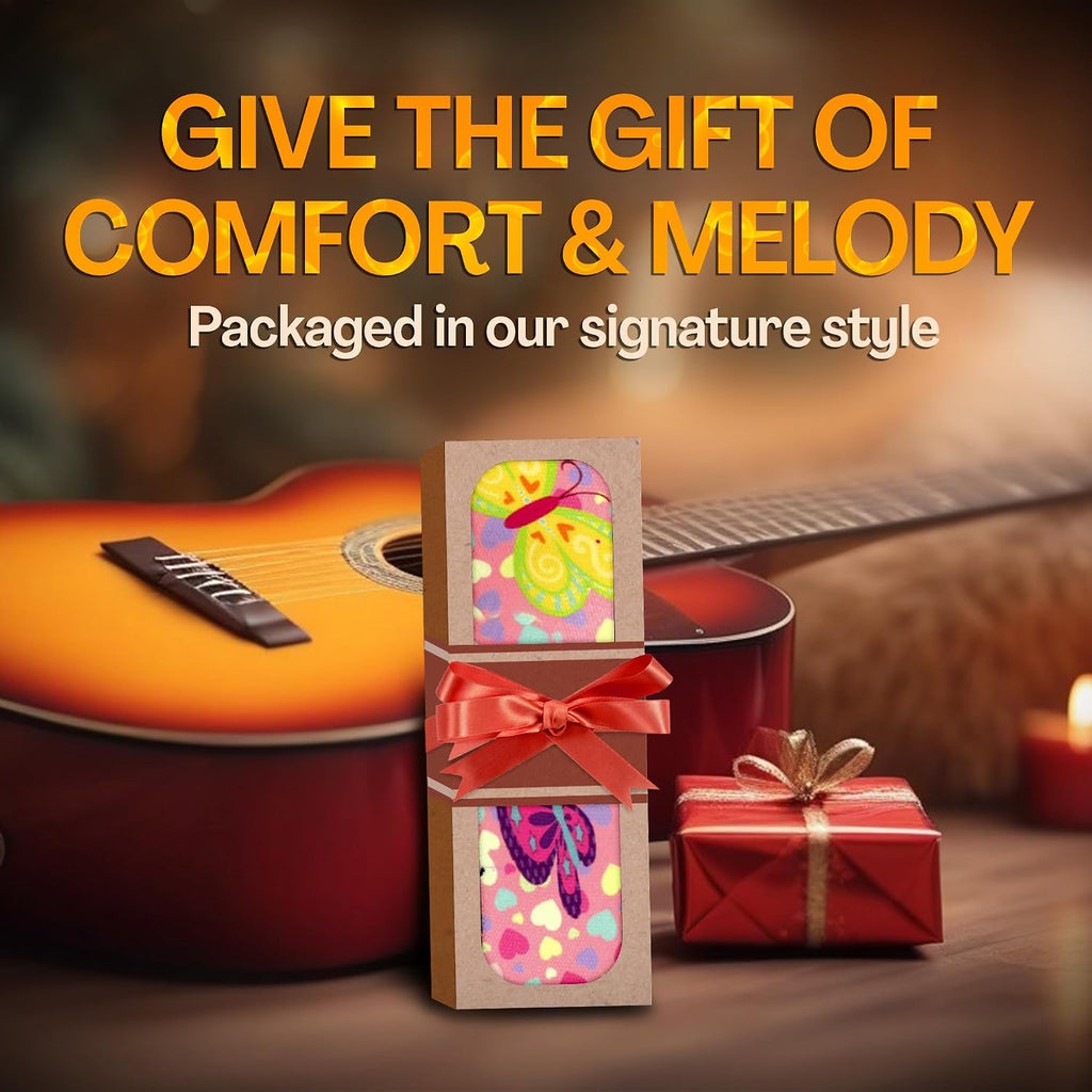 Guitar Strap For Acoustic, Electric and Bass Guitars, Adjustable Padded Leather Ends Guitar Straps For Men and Women