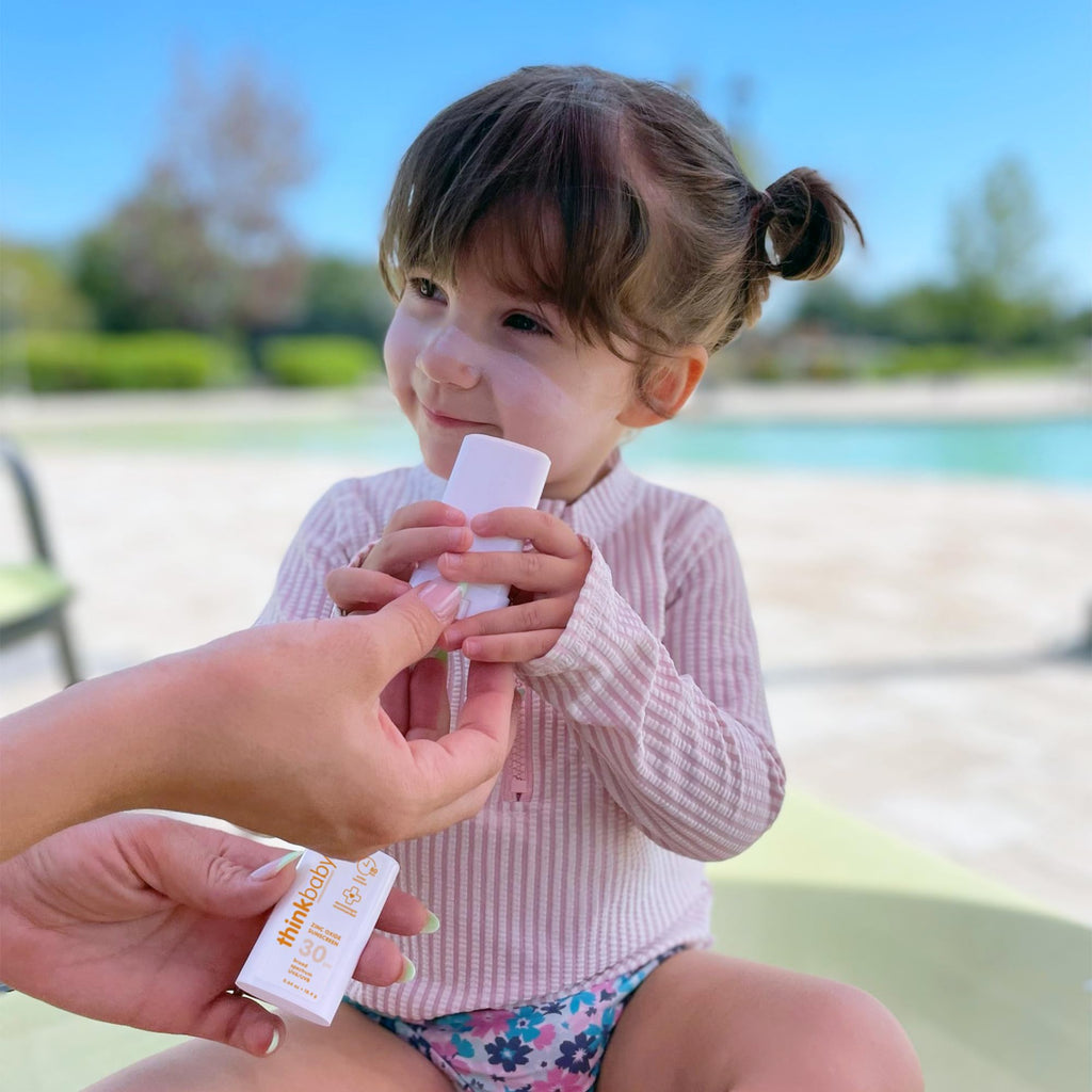 baby Mineral Sunscreen Stick SPF 30, 0.64 Oz, Vegan & Water Resistant
