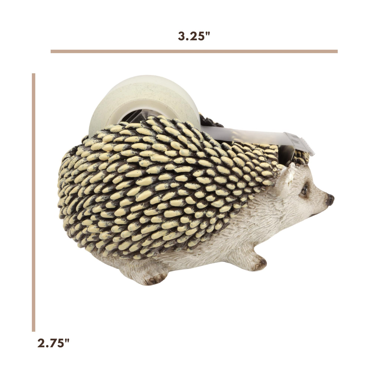 Hedgehog Tape Dispenser, Desk Accessory Gift, 4.75"x3.25"x2.75"
