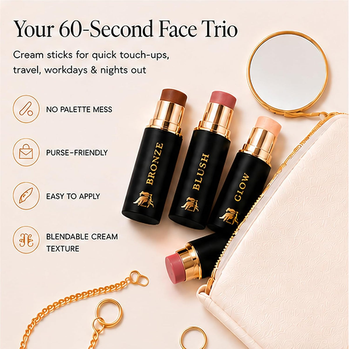 Contour Stick Set, Blush, Bronzer & Highlighter, Enchanted