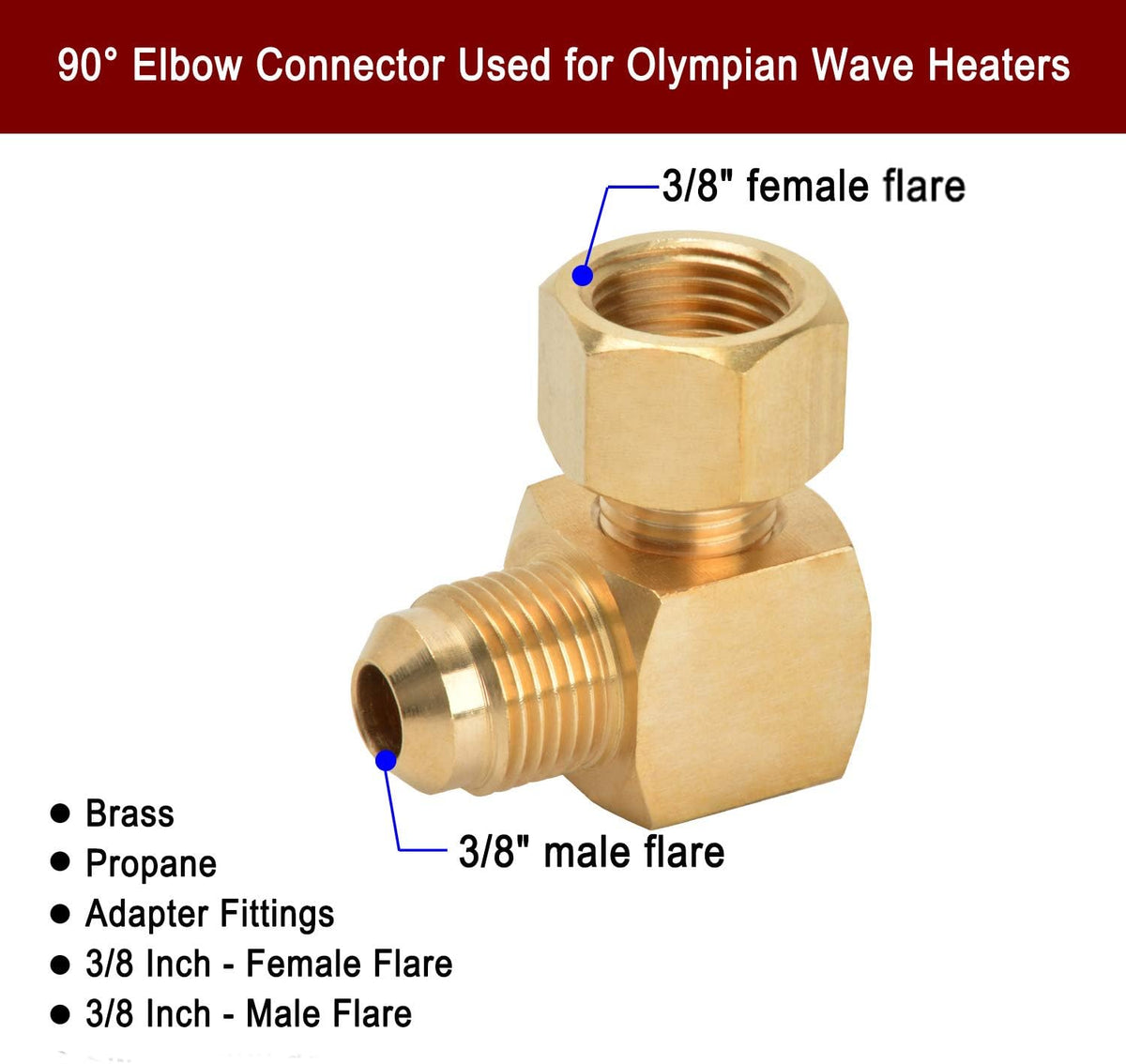 Stanbroil Elbow Connector Replacement for Olympian Low Pressure Gas Heaters