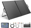 100W Foldable Solar Panel Suitcase with 10A Controller, Gray | Folds to 19.3 x 23.8 in and weighs 10.1 lb; waterproof