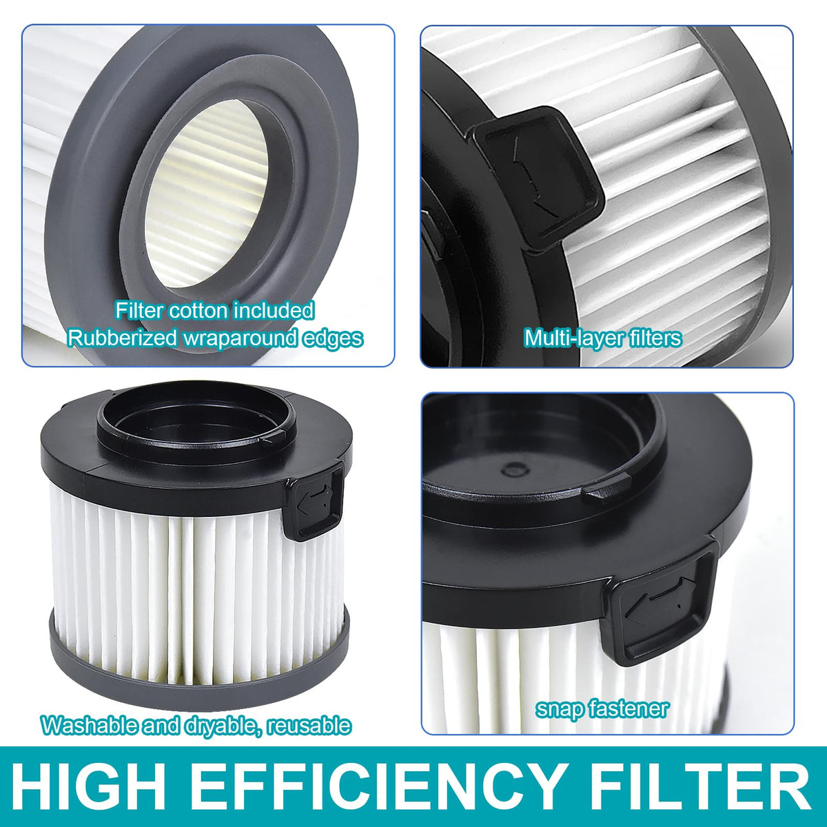 6 pack SF65 HEPA Filter Compatible for Simplicity S65/S65S/S65D/S65P Vacuum