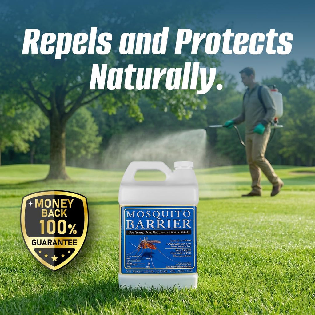Liquid Garlic Spray Concentrate for Mosquitoes, 1 Gallon | Powerful garlic mosquito repellent for large yards