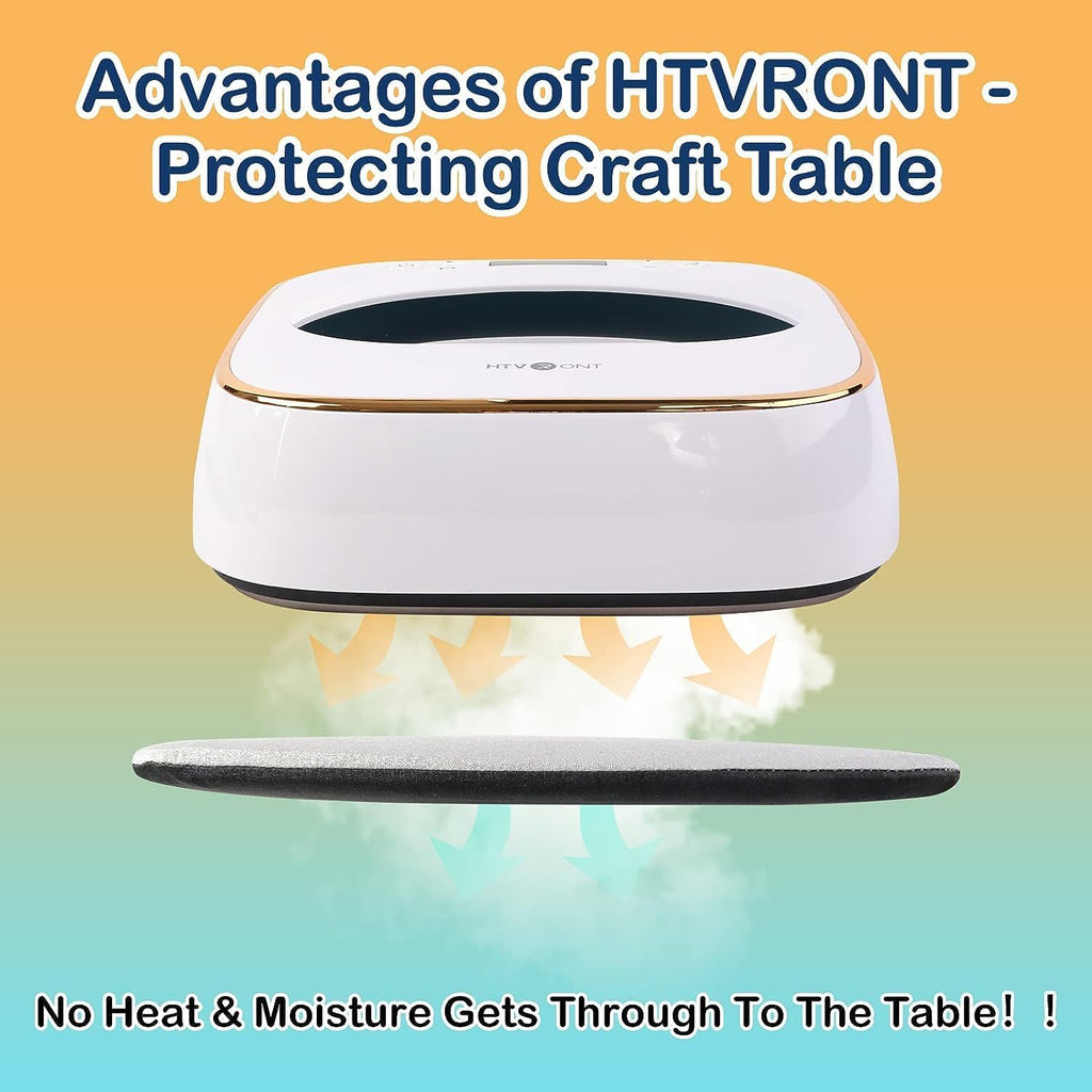 Heat Press Mat 8"x10" - Double Sided Pad for Craft Vinyl Ironing | 7-Layer Composite Even Heat Distribution: