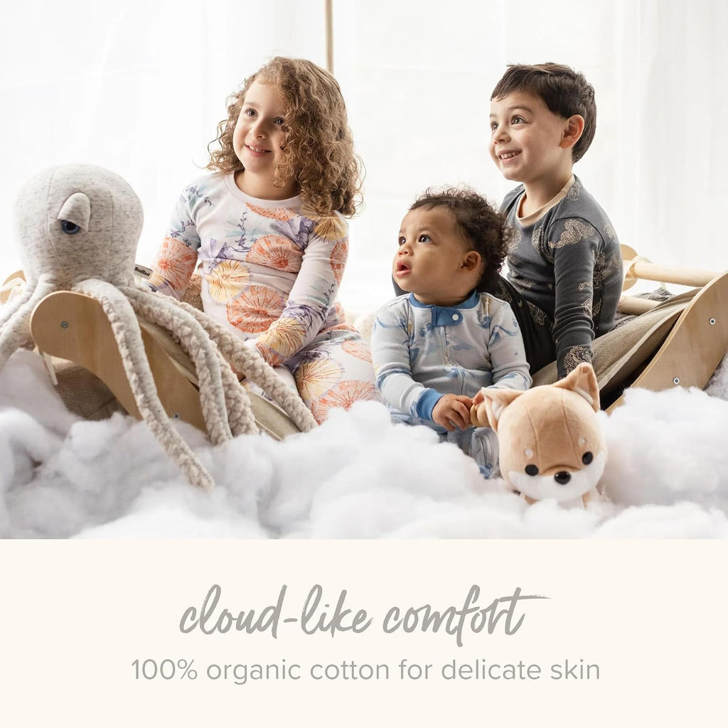 Girls' Organic Cotton, Sleep and Play Footed Pajamas