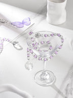 Luxury Crystal Beaded Magnetic Curtain Tieback, Purple