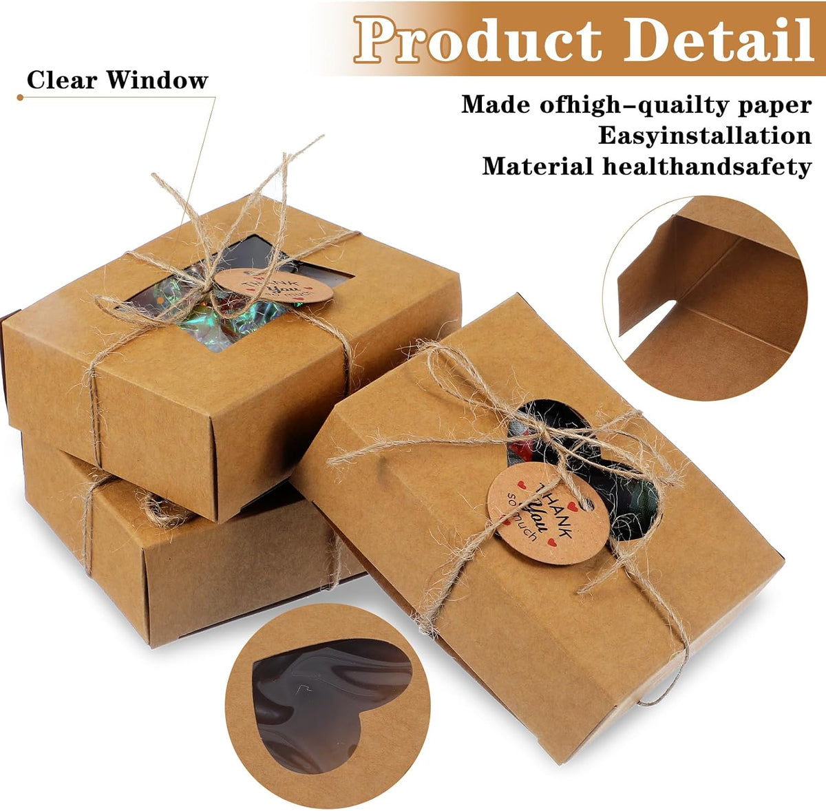 100 Pcs Soap Boxes for Homemade Soap, Hand Made Soaps Boxes 3.5 x 2.5 Inch Gift Box with Clear Window, Empty