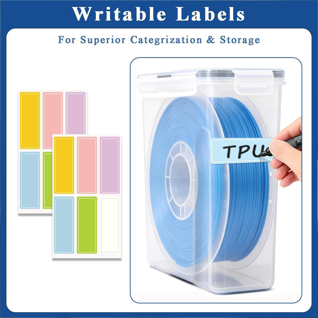 Airtight Filament Storage Box 4 Pack, PLA ABS PETG TPU Spools Storage | Water-Proof & Dust-Proof & Prevent Moisture