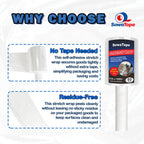 4 Pack Mini Clear Stretch Wrap Film with Handle 5''x1000Ft