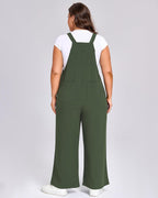 Plus Size Overalls for Women Loose Fit Adjustable Straps Jumpsuits with Pockets Bib Rompers Spring Summer