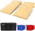 Solid Wood Premium Cornhole Sets - Choose 4 x 2 ft or 3 x 2 ft - Game Boards Include Set of 8 Cornhole Toss Bags