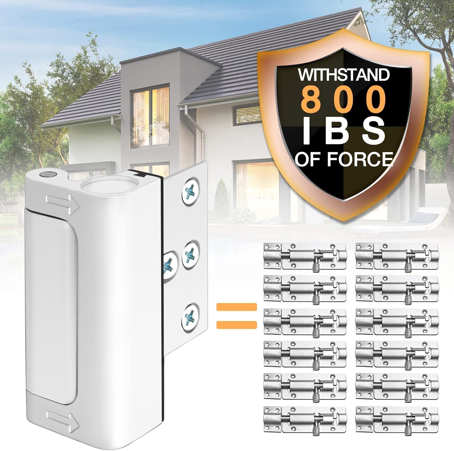 Door Lock for Front Door Kids Safety - Home Security Door Reinforcement Locks Child Proof for Doors Latches for Top