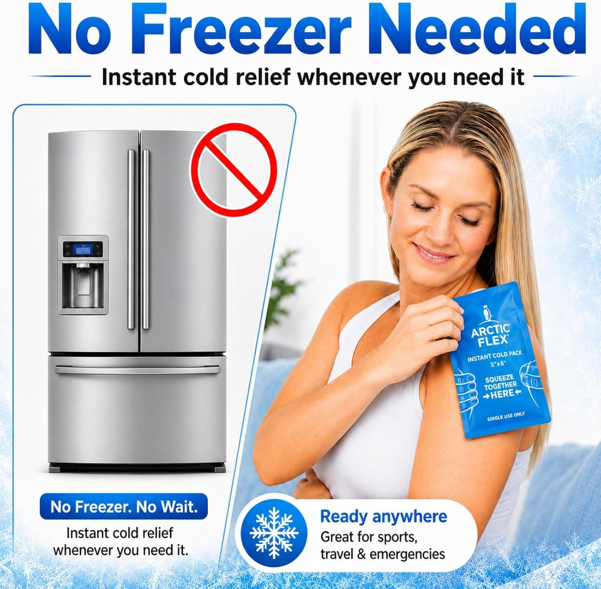 Breakable Ice Packs - Disposable Instant Cold Packs (24 Count)