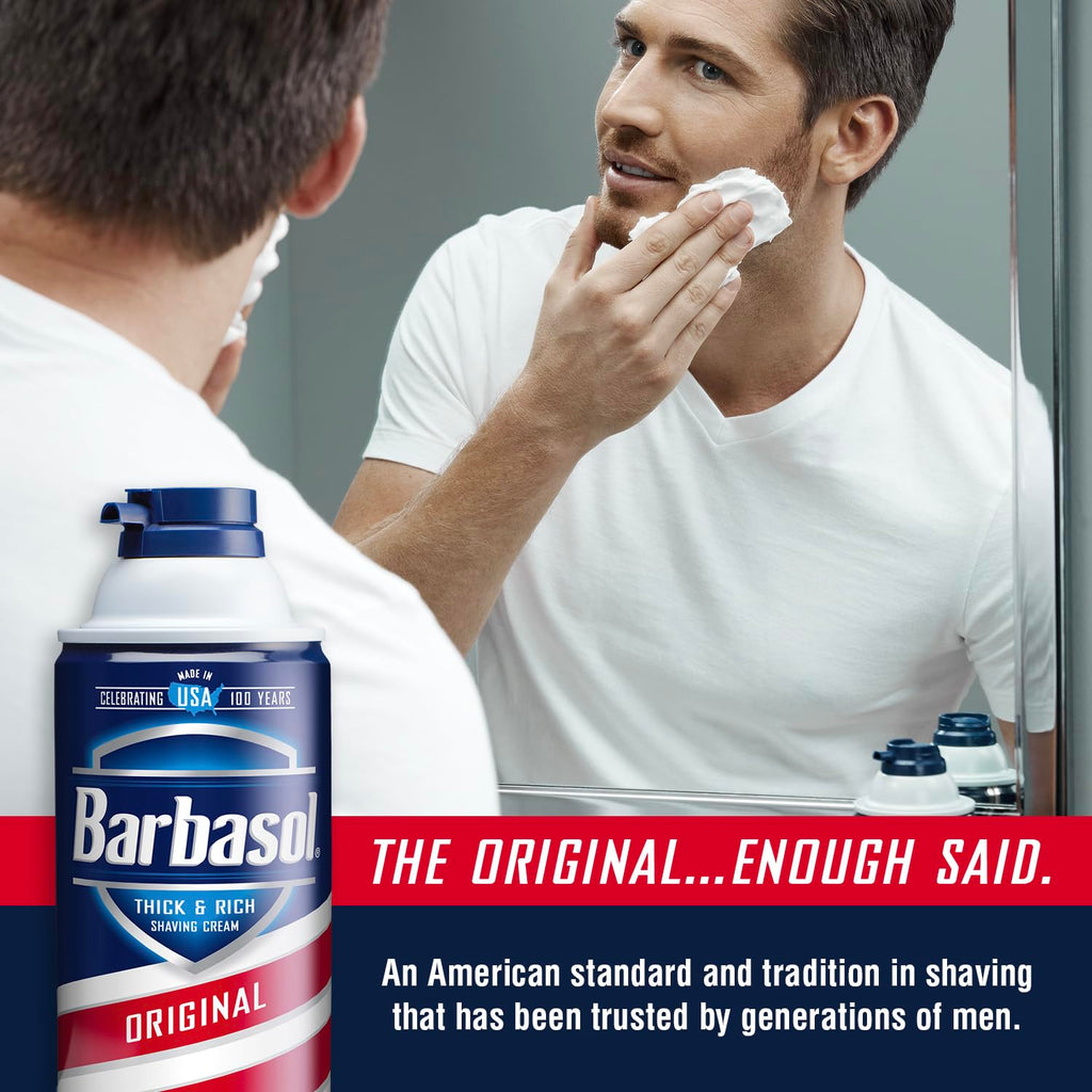 Original Thick & Rich Shaving Cream, 10 OZ Cans (Bulk Pack of 12)