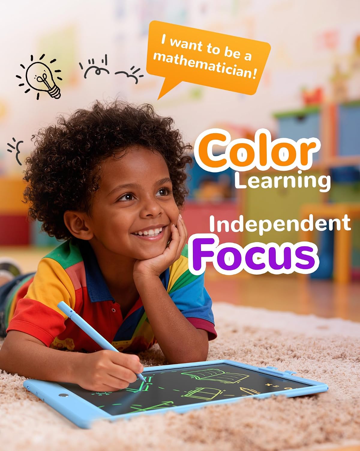 LCD Writing Tablet, Gifts for 3 Years Old Boys and Girls，10 Inch Colorful Doodle Board Drawing Tablet, Erasable
