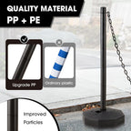 Traffic Delineator Posts with base,Parking Post Cones, 12 Pack