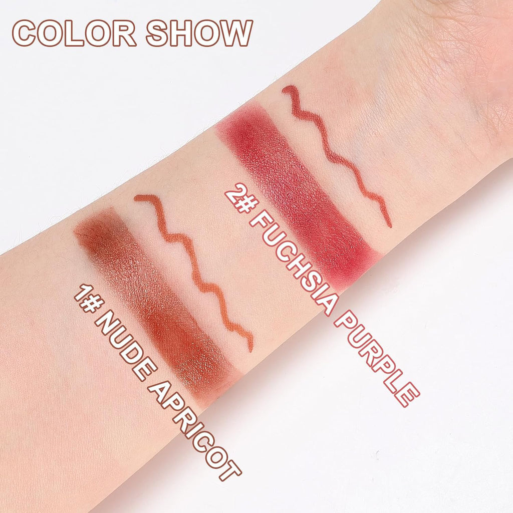 Lip Gloss and Lip Liner Combo Set,2PCS Matte Liquid Lip Liner