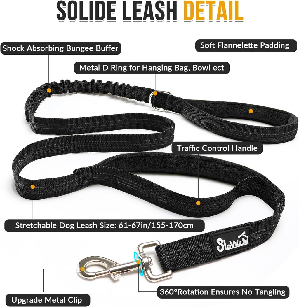 No Pull Dog Harness - Heavy Duty Dog Harness and Leash Set for Medium Large Dogs, Reflective Tactical Harness with