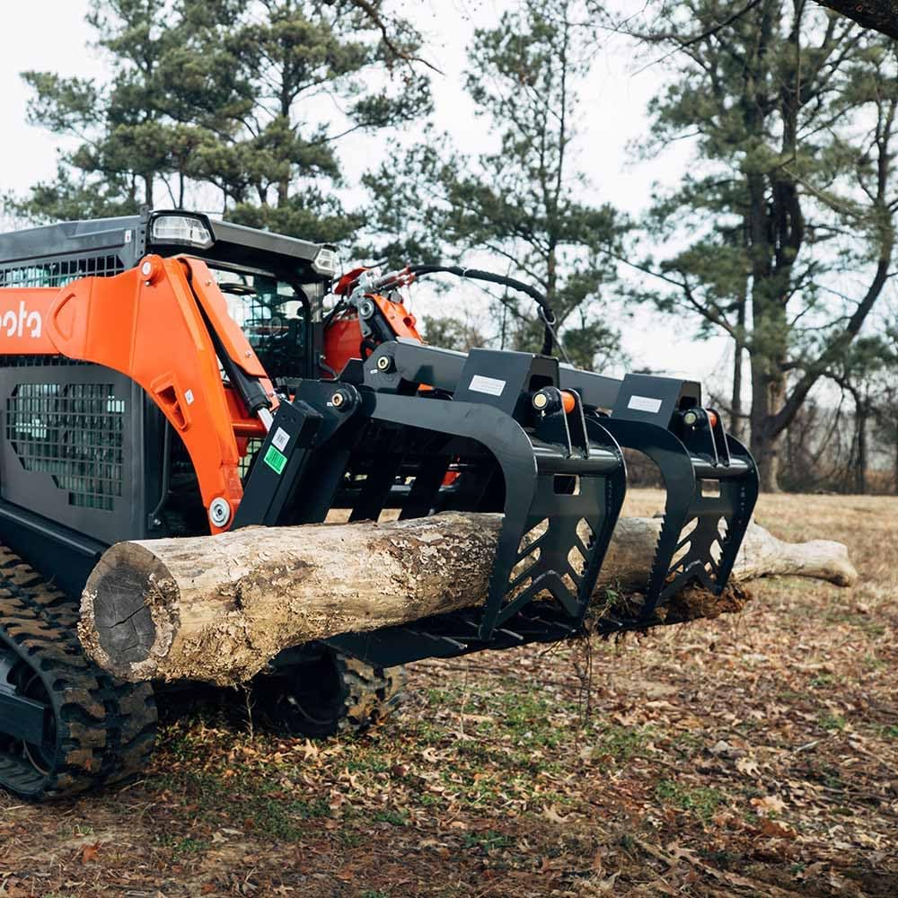 72" Grade 50 Standard Series Root Grapple Bucket for Skid Steers, Fits SSQA, Twin Hydraulic Cylinders for Medium-Duty