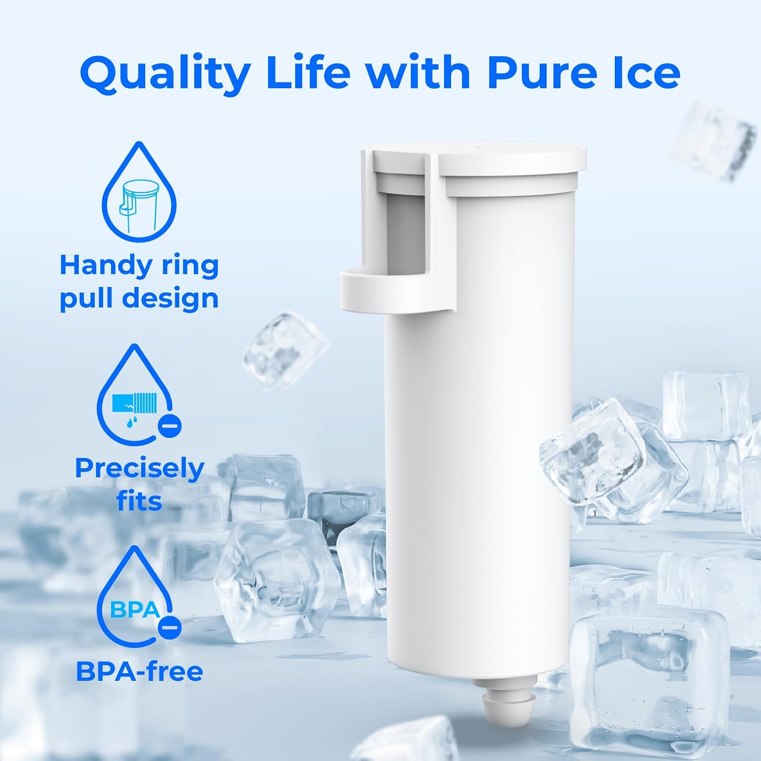 C33 Ice Maker Filter, Compatible with GE Opal Ice Maker, 3 Pack | Replacement for GE Profile Opal Nugget Ice Maker
