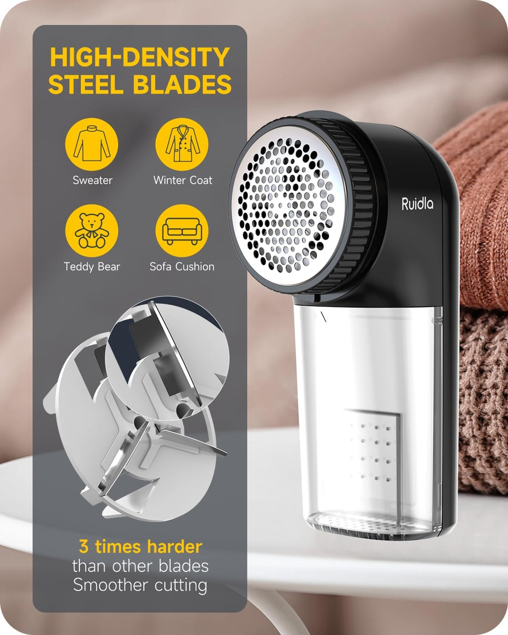 Fabric Shaver Lint Remover, Sweater Shaver to Remove Pilling | Lint Shaver with 2-Speed Power Adjustment, Fuzz Shaver