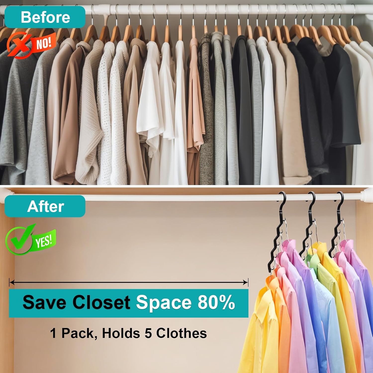 Closet Organizers and Storage,Upgraded Organization and Storage Clothes Hanger,12 Pack College Dorm Room
