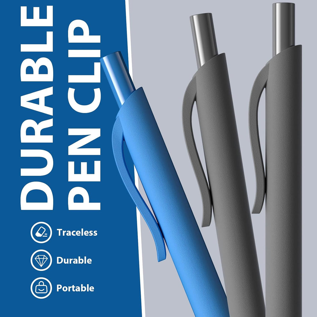 Pens Bulk, 52 Pack Ballpoint Black & Blue Ink, 1.0MM Medium Point Bluk Retractable for Smooth Writing, Quick Drying