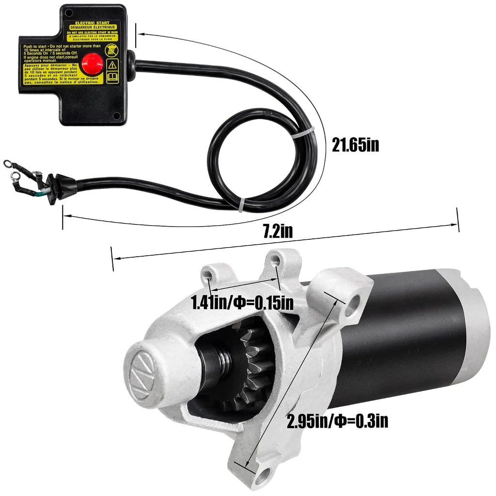 fullas JQ170 Electric Starter 951-10645A for 208cc 254cc Engine Snowblower