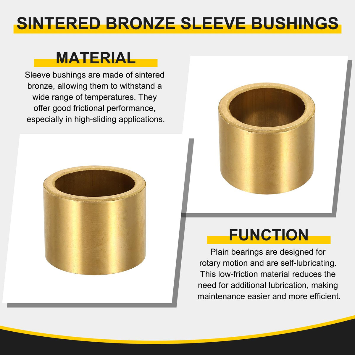 uxcell Sleeve Bearings, 35mm Bore x 45mm OD x 30mm Length