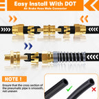 32PCS Brass DOT Air Brake Hose End Fitting Assortment Kit for Replacement