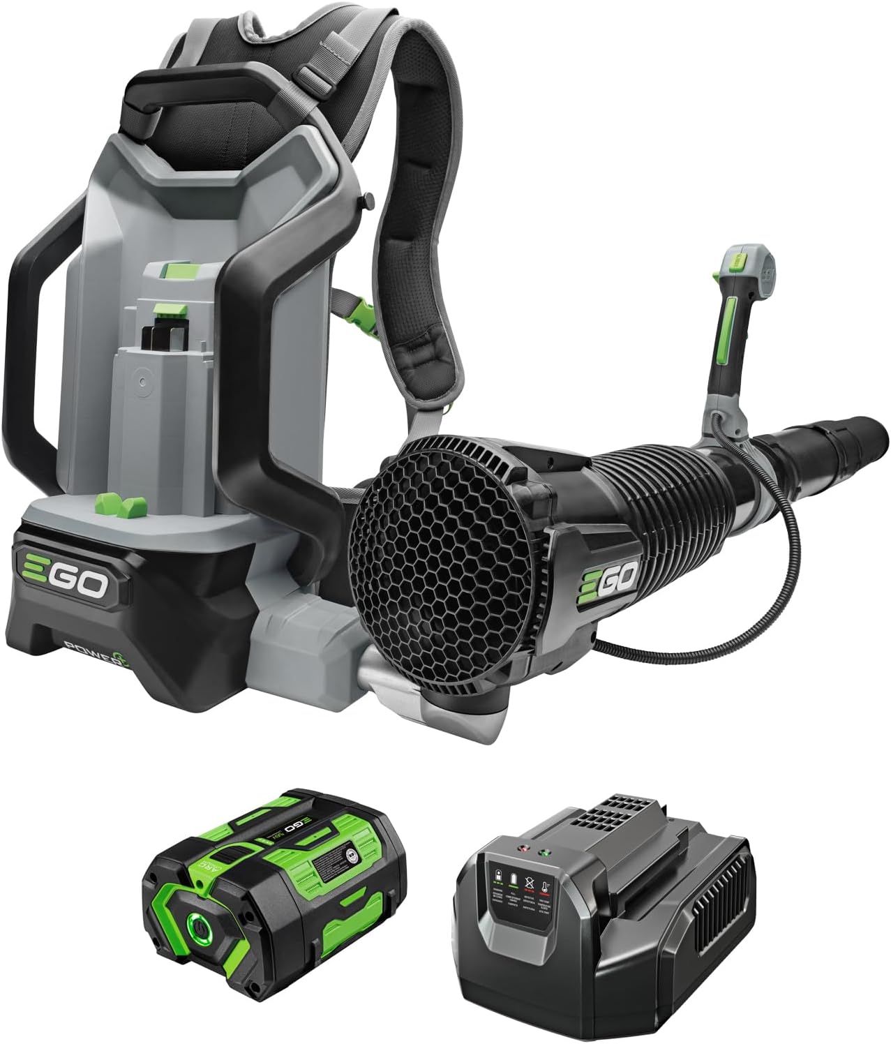 Backpack Leaf Blower, Cordless Electric 600 CFM, Includes 56V 7.5Ah Battery and Charger - LB6003