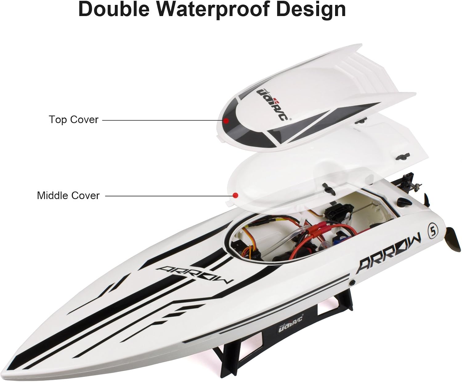 25" Brushless RC Boat 30 MPH High Speed Large Racing Remote Control Boat | Brushless Motor, Capsize Recovery