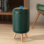 Bathroom Trash Can Automatic Touchless,Gold Green Small Garbage Can