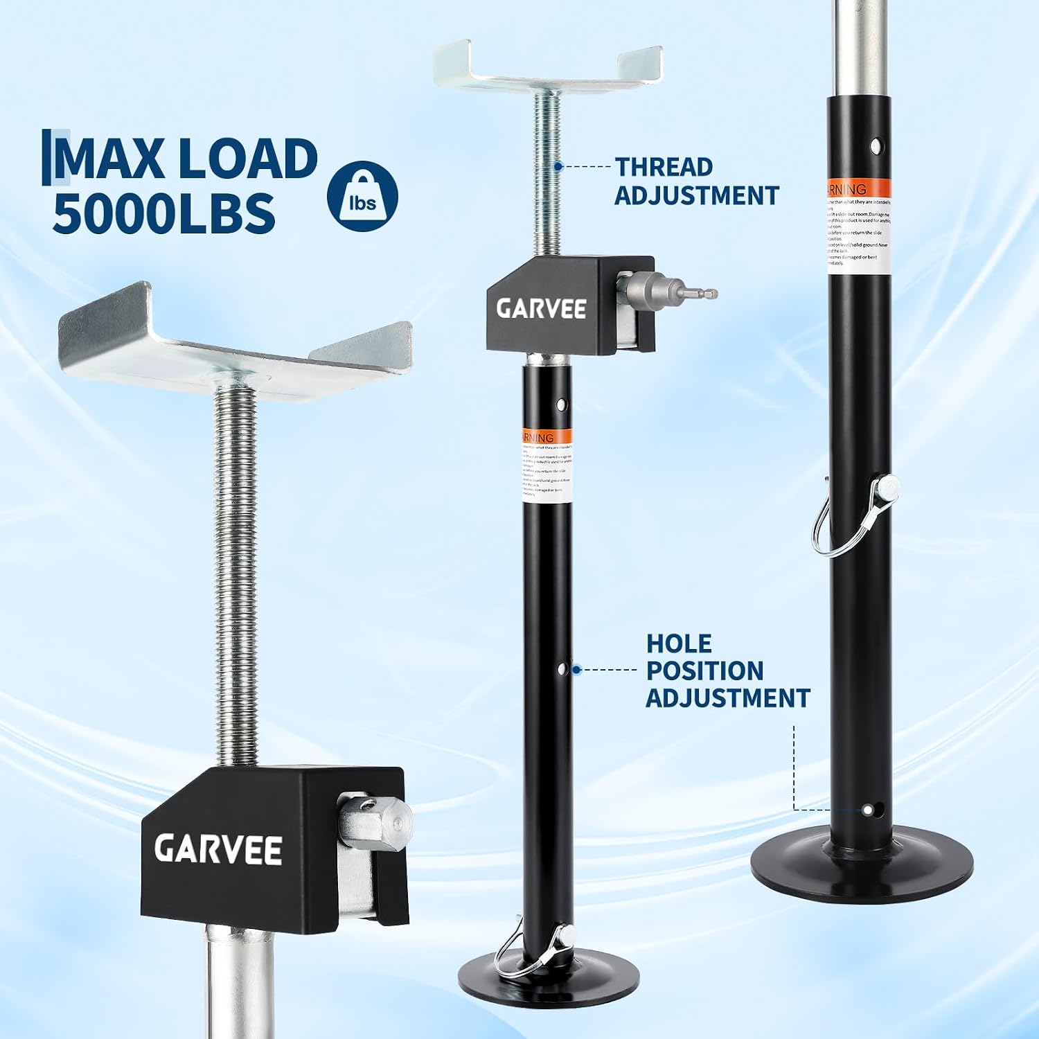 RV Slide Out Support Jacks (Set of 4) - 20,000lb Heavy Duty Rv Stabilizer Jacks Support, 21"-49" Quick-Lift