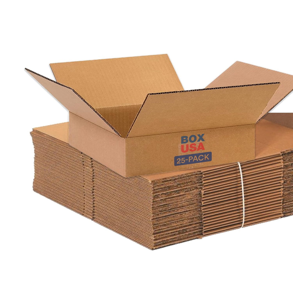 Shipping Boxes Flat 16"L x 16"W x 6"H, 25-Pack | Corrugated Cardboard Box for Packing, Moving and Storage
