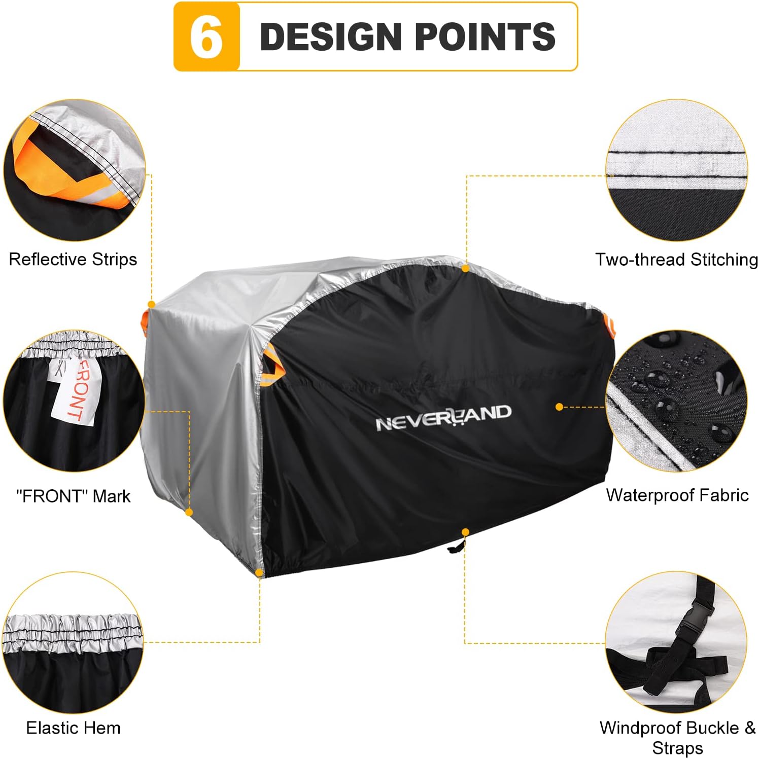 ATV Cover Heavy Duty UV Waterproof 4 Wheeler Cover for Honda XL | ATV Covers Waterproof Outdoor Heavy Duty Quad Cover