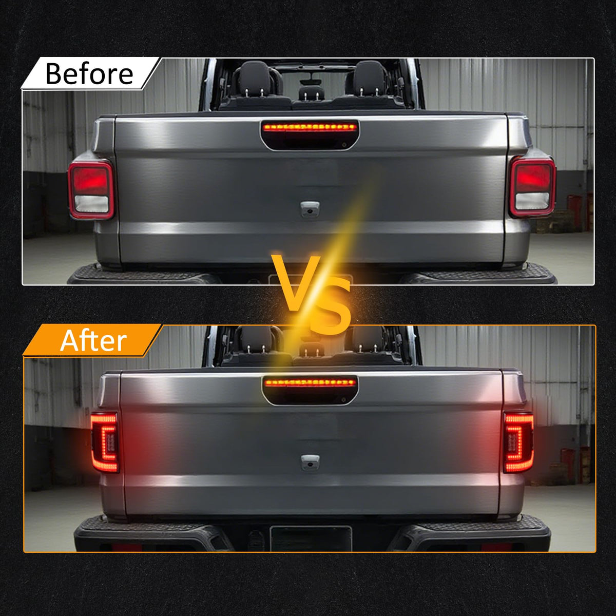 Gladiator JT Tail Lights, LED Tail Lights Compatible with 2020-25 Jeep Gladiator JT, JT Flush Mount LED TailLights