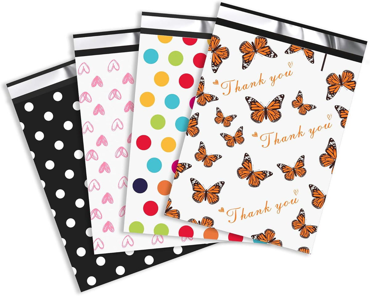 10x13 Poly Mailers Variety Pack of 100, 25Pcs Each Color