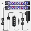 Dual-Channel Controller Submersible Aquarium LED Light, 24/7 Mode Full Spectrum Hidden Fish Tank Light with 3 Rows