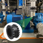uxcell Coupling Sleeve Elastomer 6JE Gear Sleeve Coupling Insert Solid Design Nitrile Rubber 2.15" ID x 3.74" OD x 1.87" Elastomer Length
