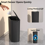 5 Gallon Motion Sensor Bathroom Trash Can Automatic Garbage Cans with Lid Touchless Smart Slim Plastic Trash Bin for