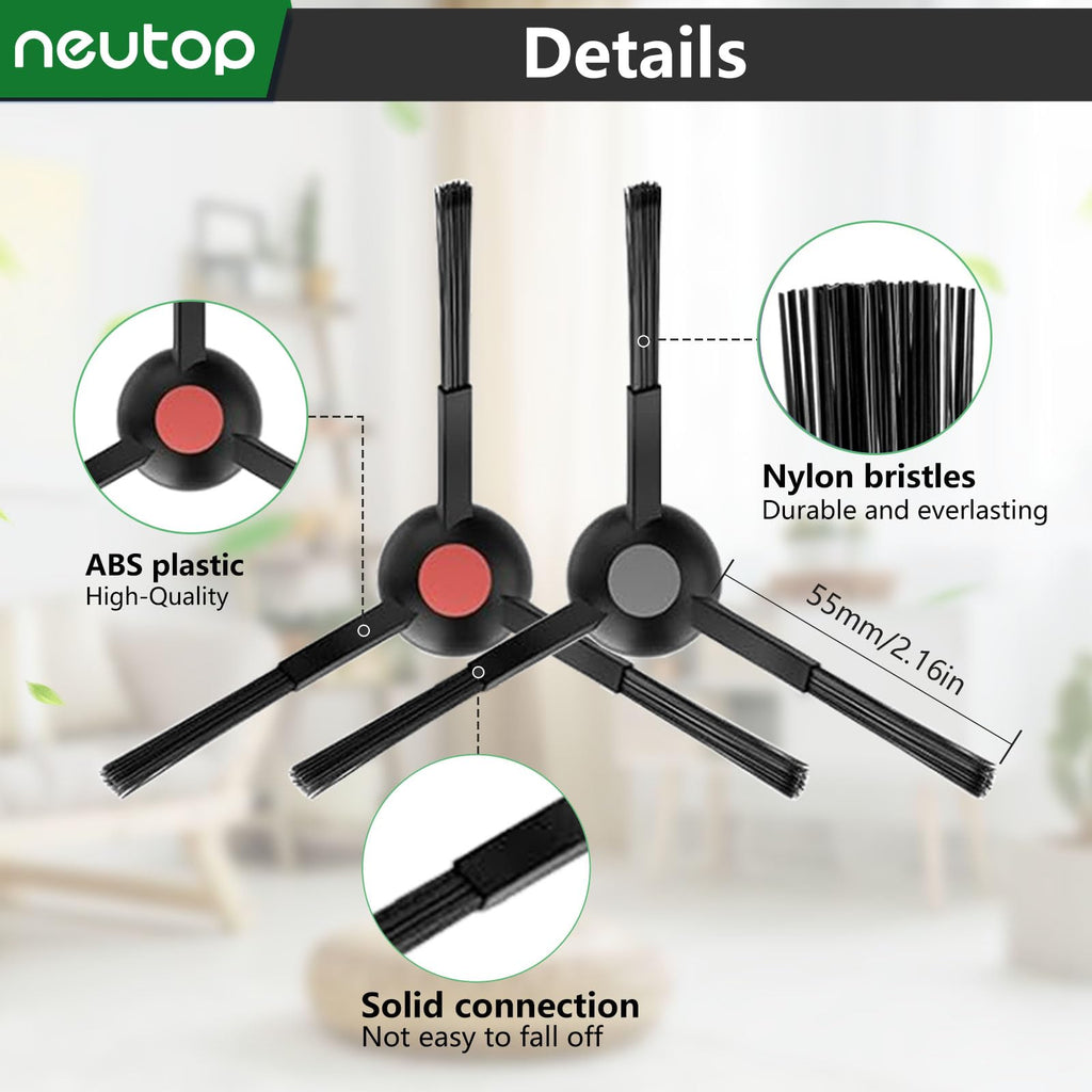 neutop Side Brushes for eufy S1 S1 Pro E20 E25 E28 E35 C28, 12-Pack