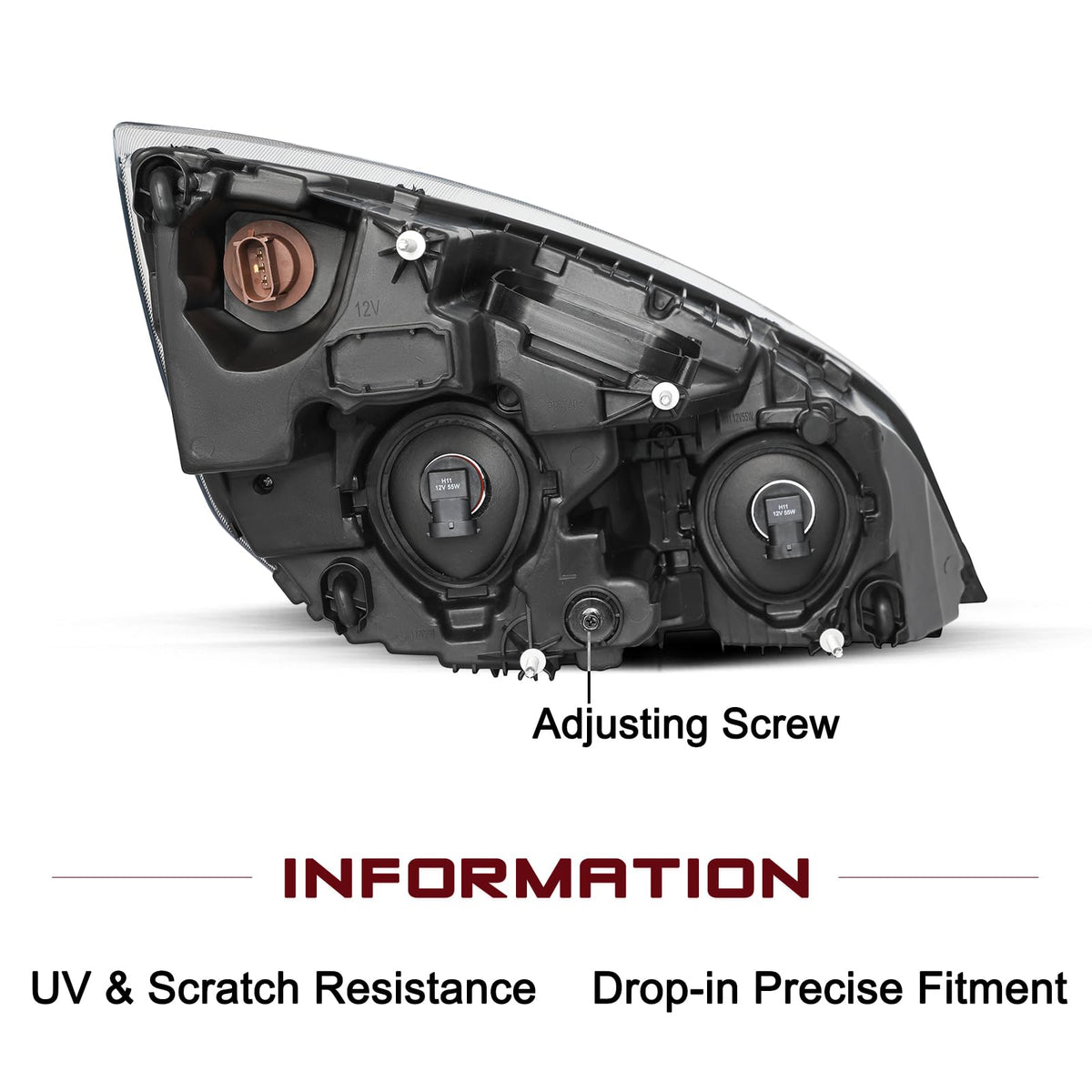 Halogen Headlights Assembly for 2018-2024 Freightliner Cascadia