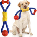 Interactive Dog Rope Toys Tug of War, Tough Dog Toys for Large, Medium & Small Dogs, 100% Cotton Chew Toys for