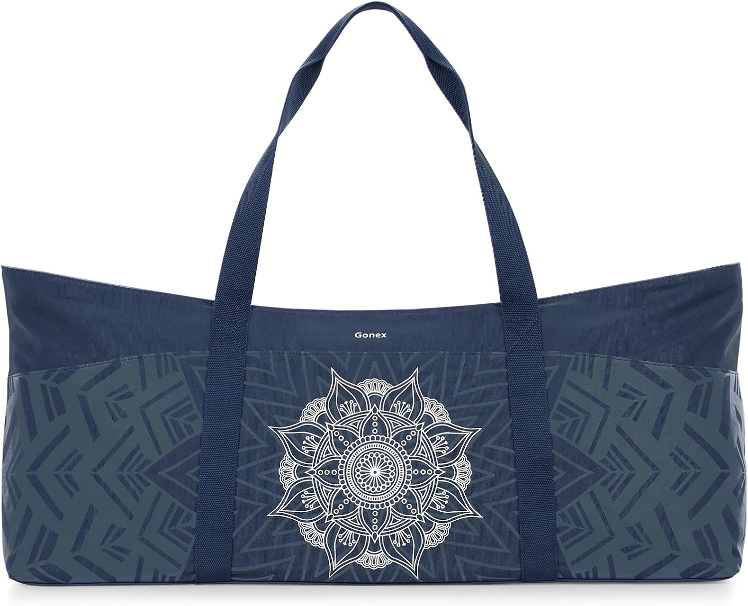 Yoga Mat Bag, Extra Canvas Gym Bag with Waterproof Pocket Metal Zipper, Fits Mat & Blocks, Stylish Yoga Mat Carrier